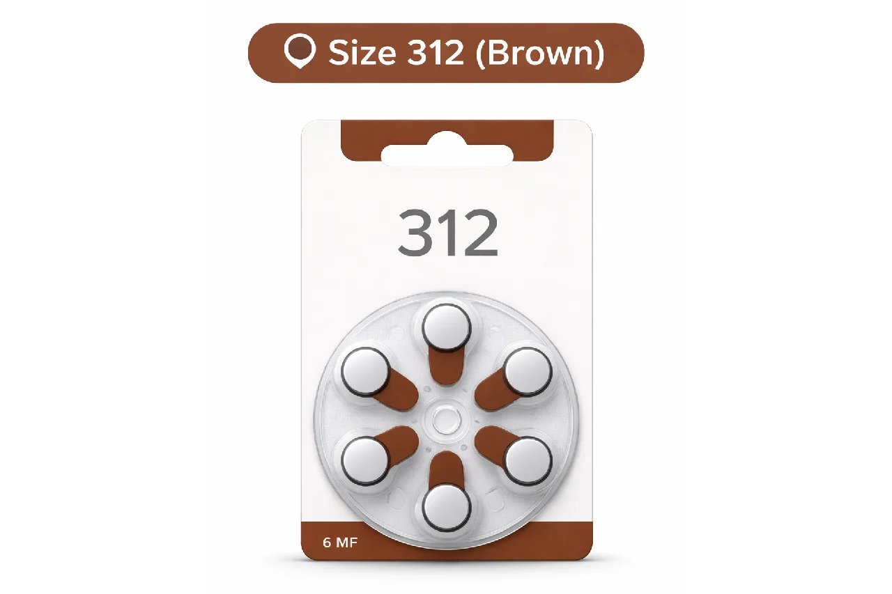 Size 312 hearing aid battery Adro (1)